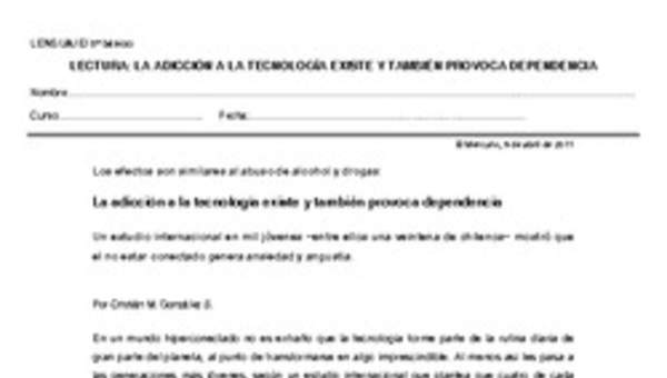 La adicción a la tecnología existe. La adicción a la tecnología existe.