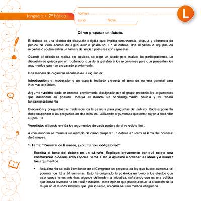 Guía para organizar un debate Guía para organizar un debate