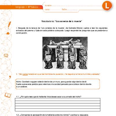 Vocabulario "Los sonetos de la muerte" Vocabulario "Los sonetos de la muerte"