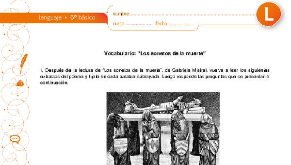 Vocabulario "Los sonetos de la muerte" Vocabulario "Los sonetos de la muerte"