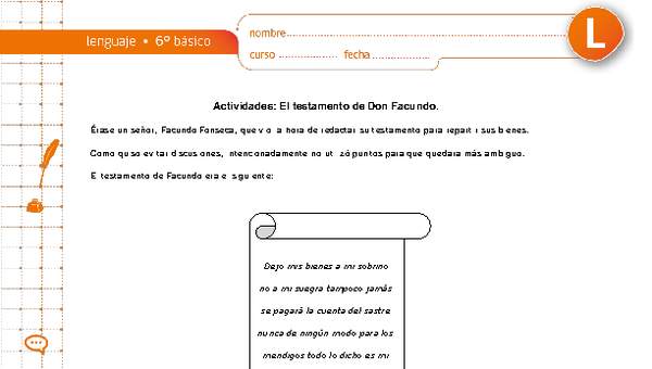 El testamento de Facundo Fonseca El testamento de Facundo Fonseca