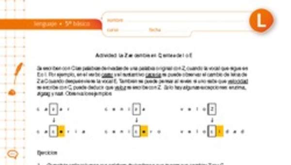 La Z se cambia en C, antes de I o E