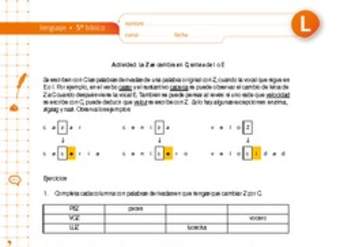 La Z se cambia en C, antes de I o E La Z se cambia en C, antes de I o E