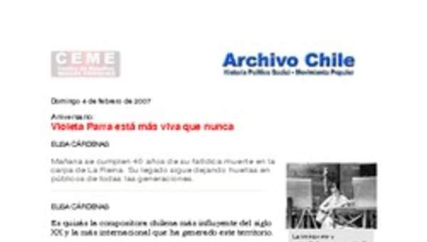 Violeta Parra está más viva que nunca Violeta Parra está más viva que nunca