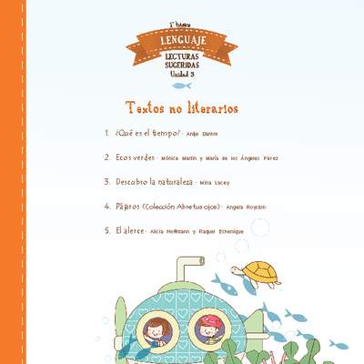 Textos no literarios sugeridos para la tercera unidad Textos no literarios sugeridos para la tercera unidad