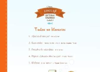 Textos no literarios sugeridos para la tercera unidad Textos no literarios sugeridos para la tercera unidad