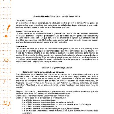 Cómo trabajar la gramática Cómo trabajar la gramática