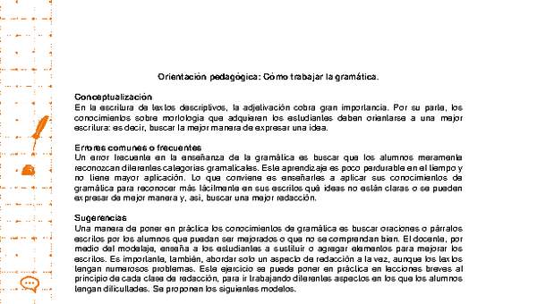 Cómo trabajar la gramática Cómo trabajar la gramática