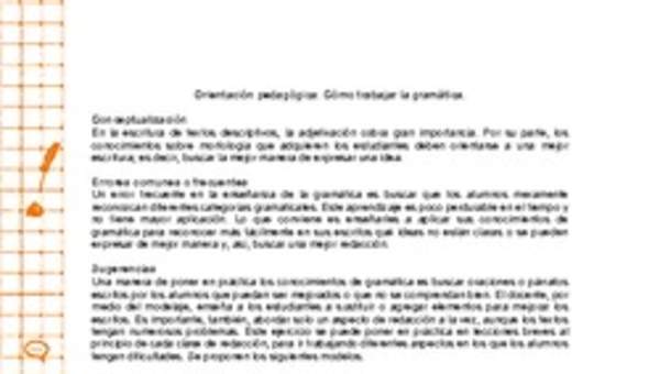 Cómo trabajar la gramática Cómo trabajar la gramática