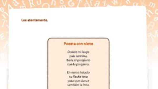 Texto poema con Nieve Texto poema con Nieve