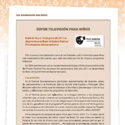 Vocabulario Súper T.V Vocabulario Súper T.V