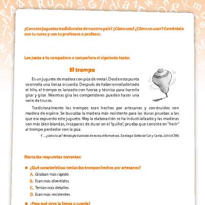 Vocabulario Trompo Vocabulario Trompo