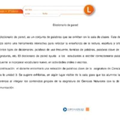 Diccionario de pared Diccionario de pared