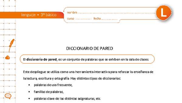 Diccionario de pared ciencias Diccionario de pared ciencias