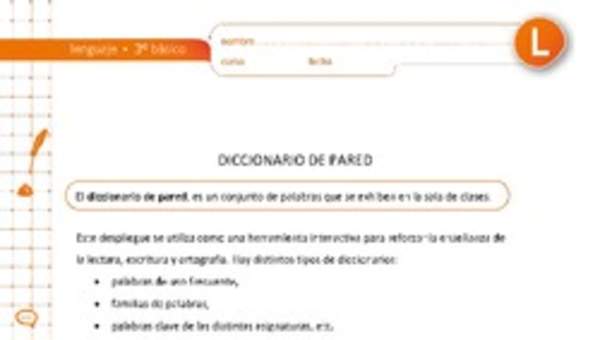 Diccionario de pared ciencias Diccionario de pared ciencias