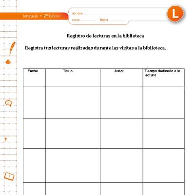 Registro de visitas a la biblioteca Registro de visitas a la biblioteca