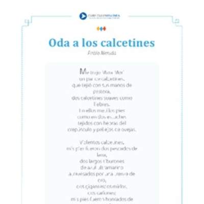 Oda a los calcetines Oda a los calcetines