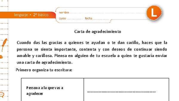 Carta de agradecimiento Carta de agradecimiento