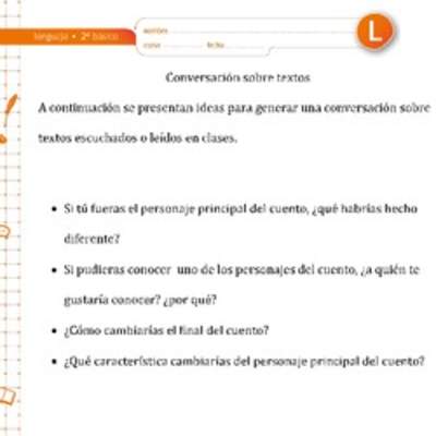 Conversación sobre textos Conversación sobre textos