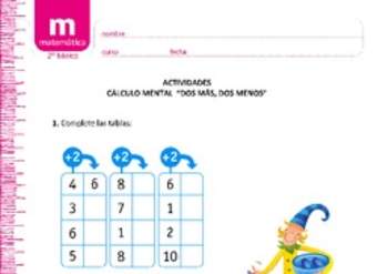 Cálculo mental "Dos más, dos menos" Cálculo mental "Dos más, dos menos"