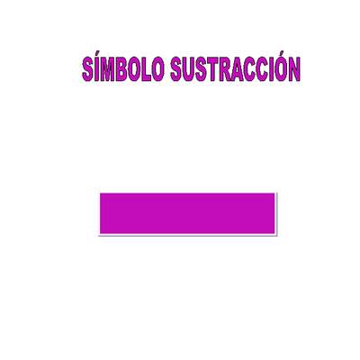 Símbolo sustracción Símbolo sustracción