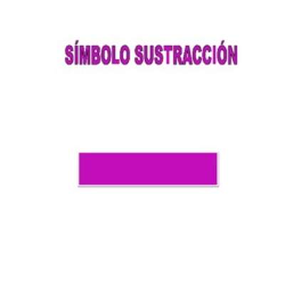 Símbolo sustracción Símbolo sustracción