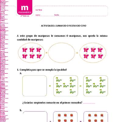 Sumando o restando cero Sumando o restando cero