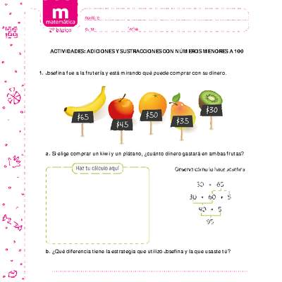 Adiciones y sustracciones con números menores a 100 (III) Adiciones y sustracciones con números menores a 100 (III)