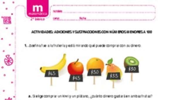 Adiciones y sustracciones con números menores a 100 (III) Adiciones y sustracciones con números menores a 100 (III)