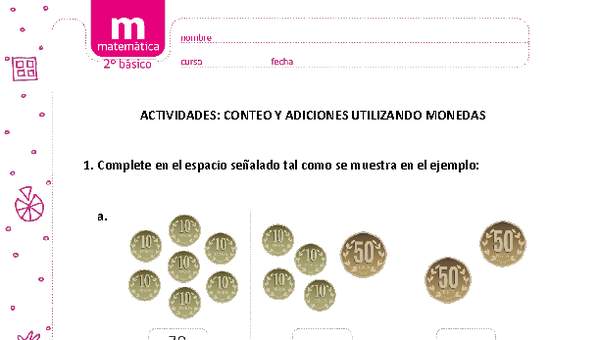 Adiciones y sustracciones utilizando monedas Adiciones y sustracciones utilizando monedas