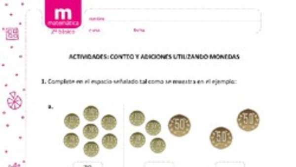 Adiciones y sustracciones utilizando monedas Adiciones y sustracciones utilizando monedas