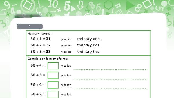 Escribir números, agrupar y sumar Escribir números, agrupar y sumar