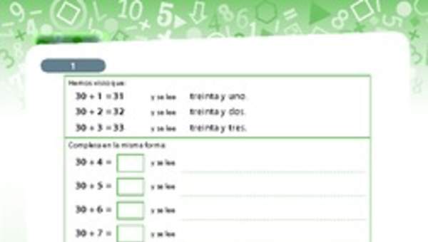 Escribir números, agrupar y sumar Escribir números, agrupar y sumar