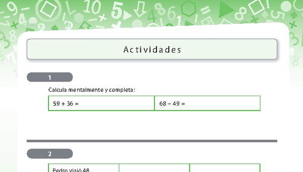 Actividades de sustracción Actividades de sustracción