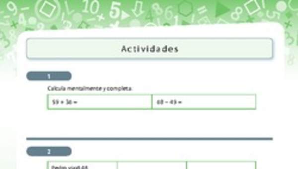 Actividades de sustracción Actividades de sustracción