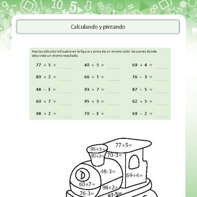 Calculando y pintando Calculando y pintando
