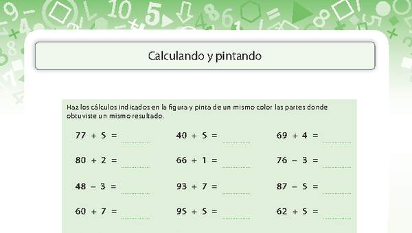 Calculando y pintando Calculando y pintando