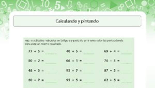 Calculando y pintando Calculando y pintando