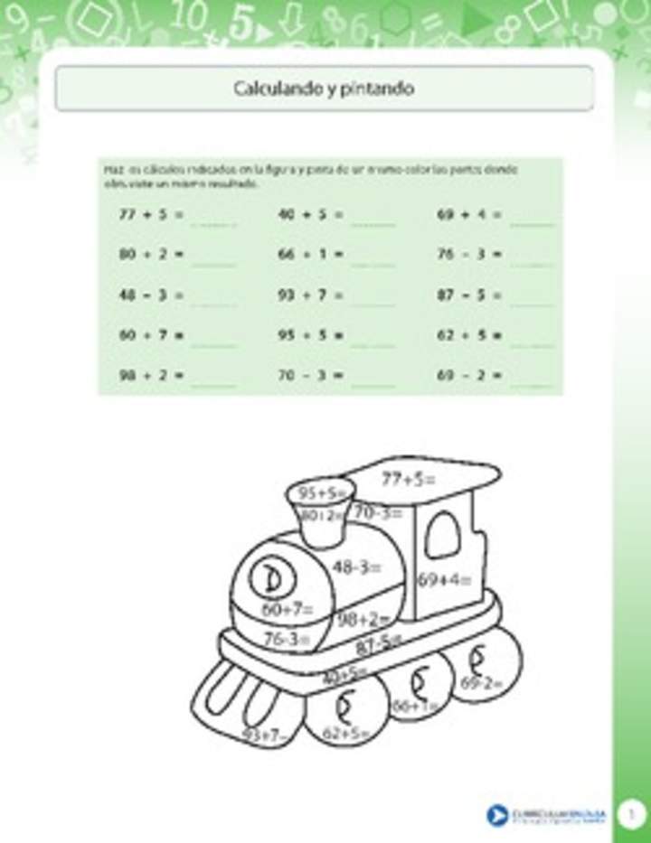 Calculando y pintando Calculando y pintando
