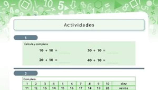 Problemas de adición y completación de secuencias numéricas Problemas de adición y completación de secuencias numéricas
