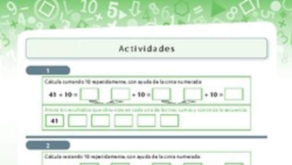 Adiciones repetidas con la cinta numerada Adiciones repetidas con la cinta numerada