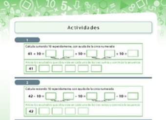 Adiciones repetidas con la cinta numerada