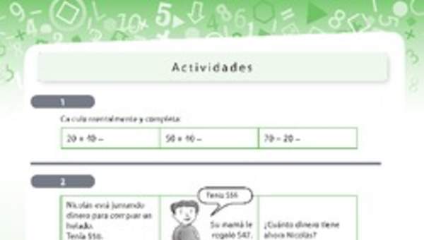 Resolución de problemas de adición con números menores a 100 Resolución de problemas de adición con números menores a 100