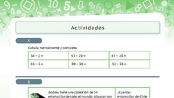 Resolución de problemas de sustracción con números menores a 100 Resolución de problemas de sustracción con números menores a 100