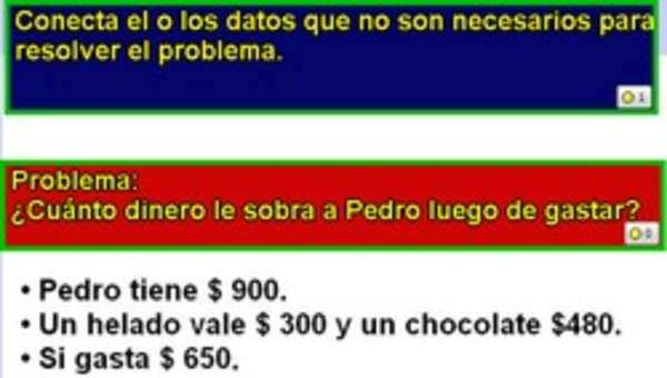 Identificar datos que no sirven para resolver un problema Identificar datos que no sirven para resolver un problema