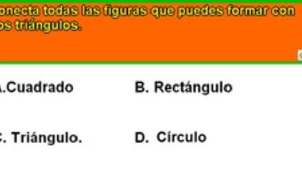 Figuras que se pueden armar con dos triángulos Figuras que se pueden armar con dos triángulos