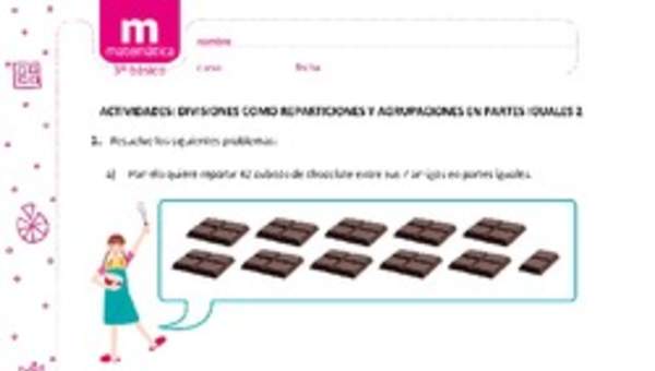 Divisiones como reparticiones y agrupaciones en partes iguales 2 Divisiones como reparticiones y agrupaciones en partes iguales 2