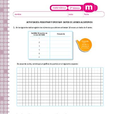 Registrar y ordenar datos de juegos aleatorios Registrar y ordenar datos de juegos aleatorios