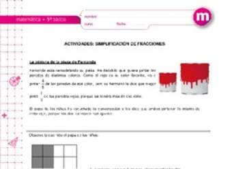Simplificación de fracciones Simplificación de fracciones