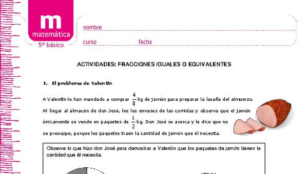 Fracciones iguales o equivalentes Fracciones iguales o equivalentes
